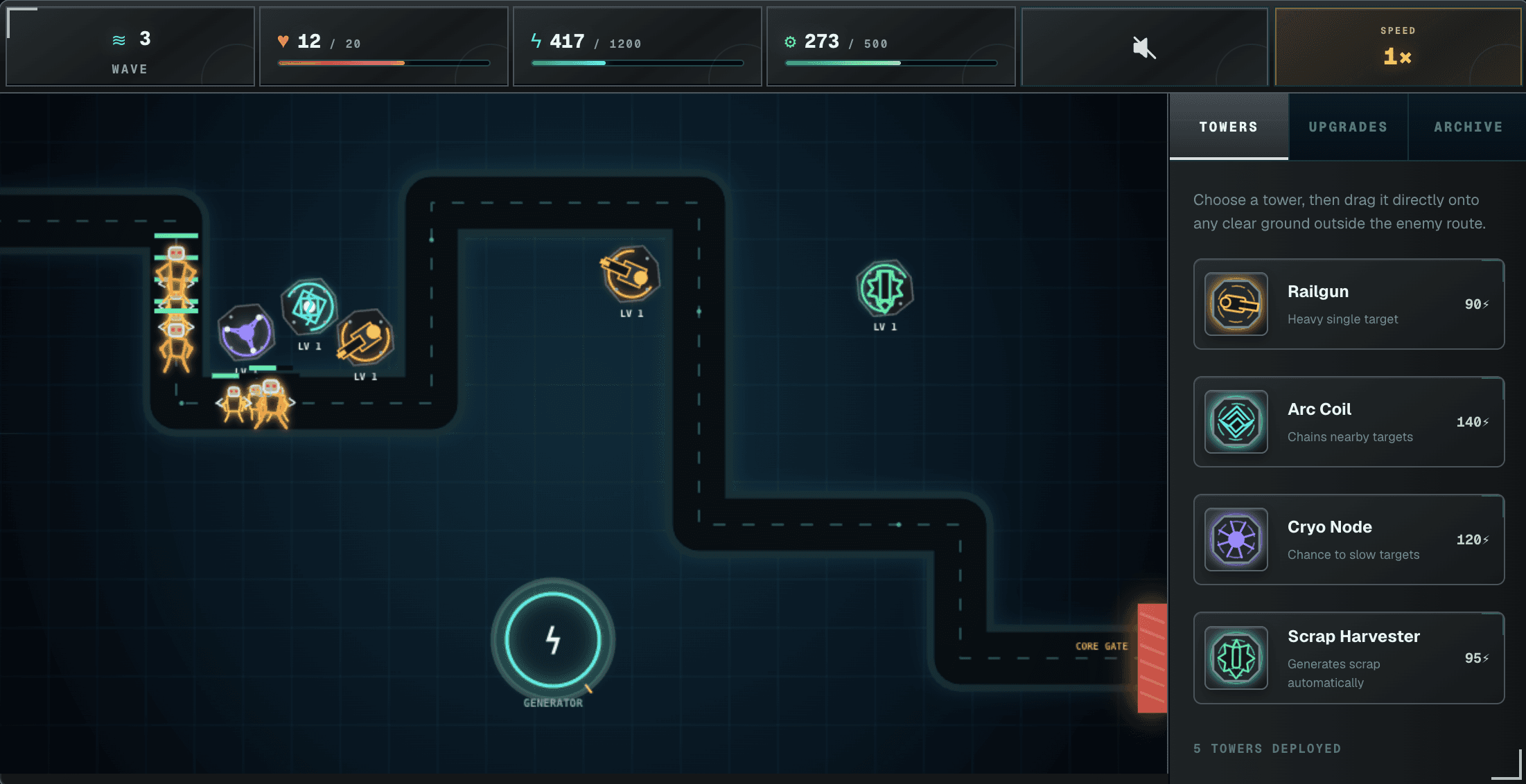 Metal Warfare TD gameplay